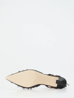 Apepazza – Slingpumps aus Leder Schwarz Glam-Akzent