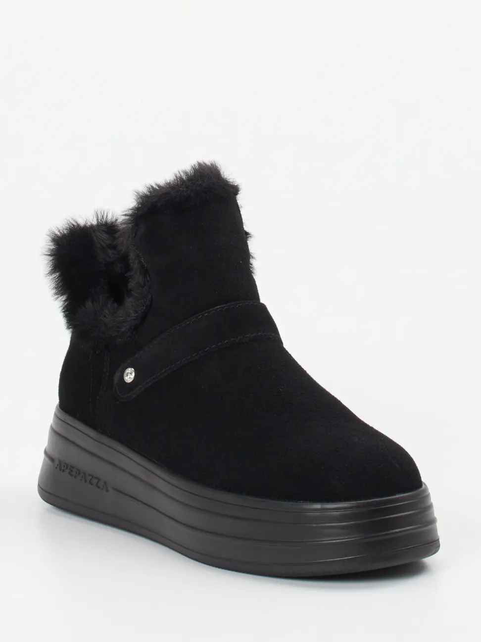Apepazza – Stiefeletten aus Veloursleder schwarz