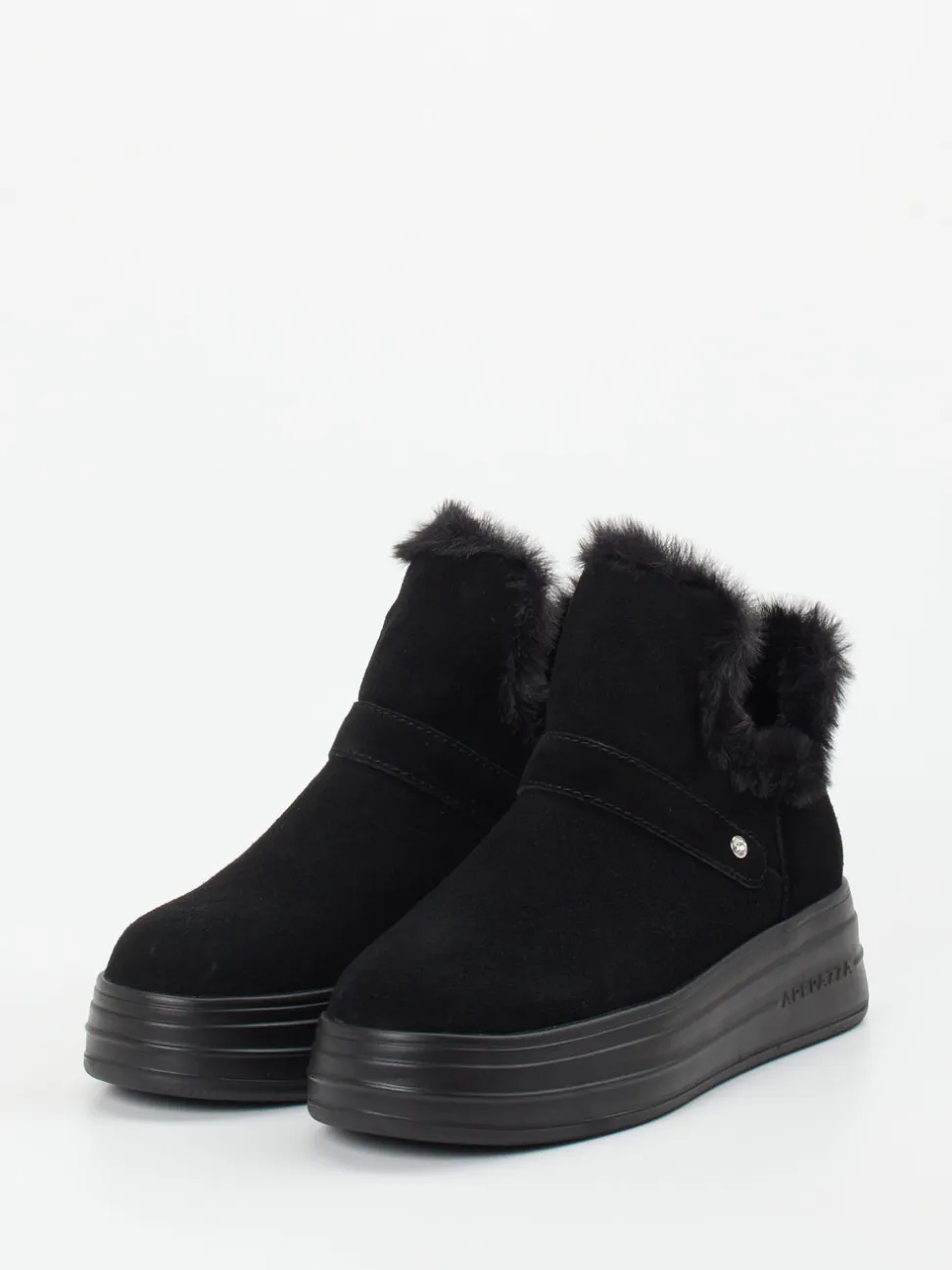 Apepazza – Stiefeletten aus Veloursleder schwarz