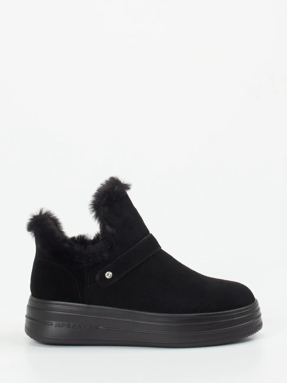 Apepazza – Stiefeletten aus Veloursleder schwarz