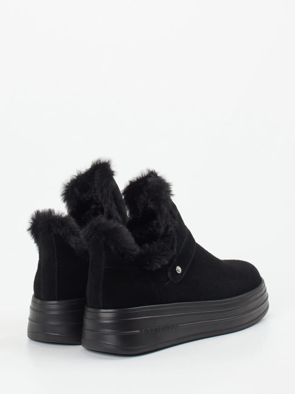 Apepazza – Stiefeletten aus Veloursleder schwarz