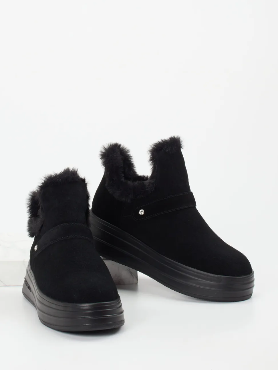 Apepazza – Stiefeletten aus Veloursleder schwarz