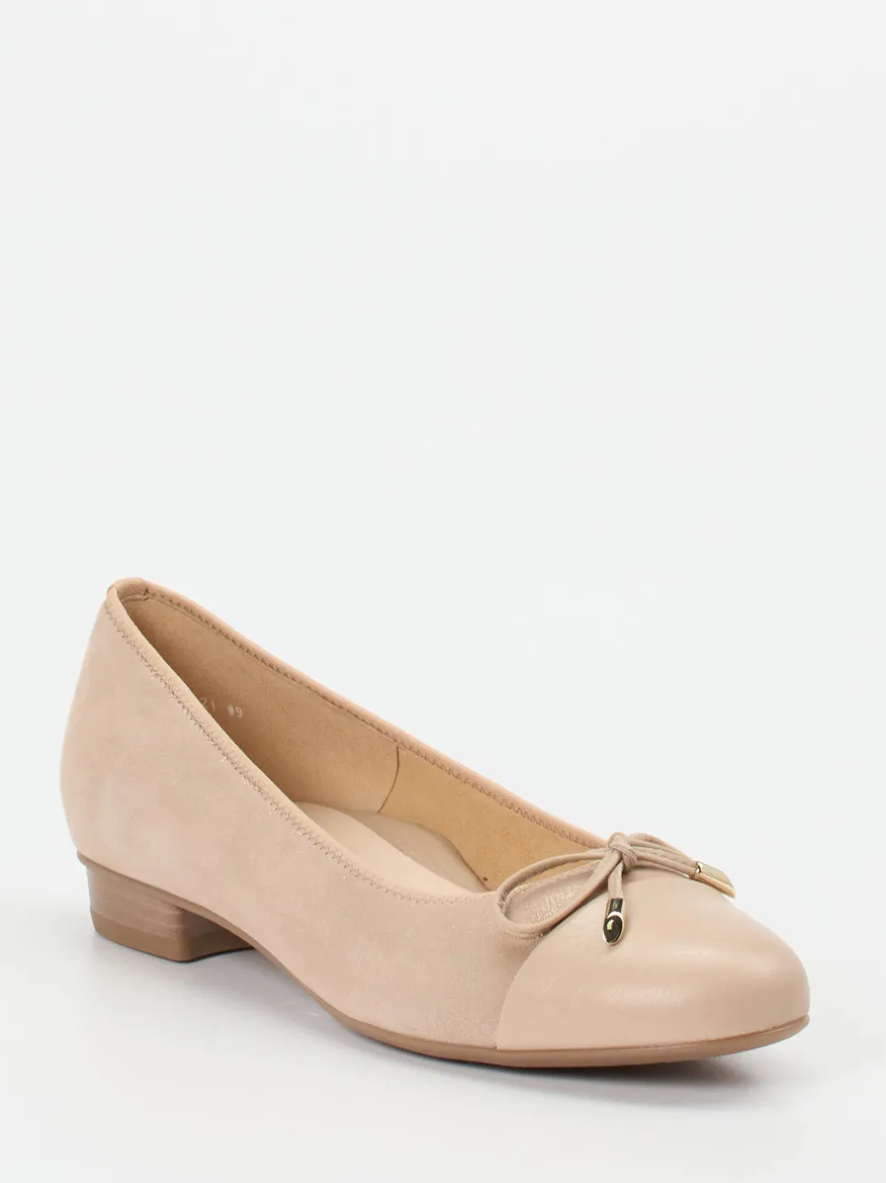 Ara – Ballerinas aus Metallicleder beige glänzend