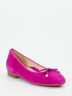 Ara – Ballerinas aus Veloursleder in Pink