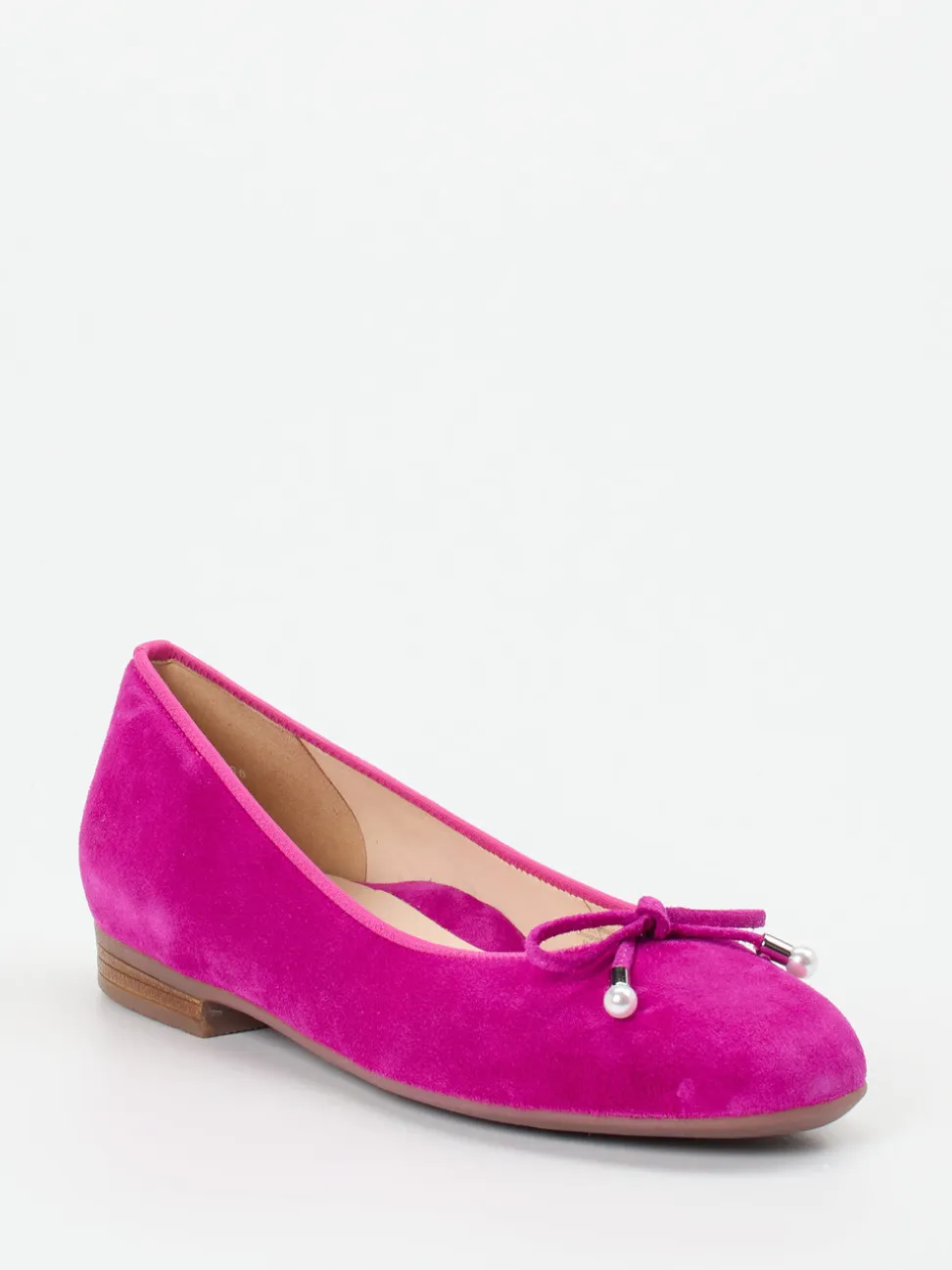 Ara – Ballerinas aus Veloursleder in Pink