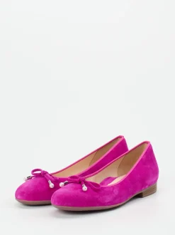 Ara – Ballerinas aus Veloursleder in Pink