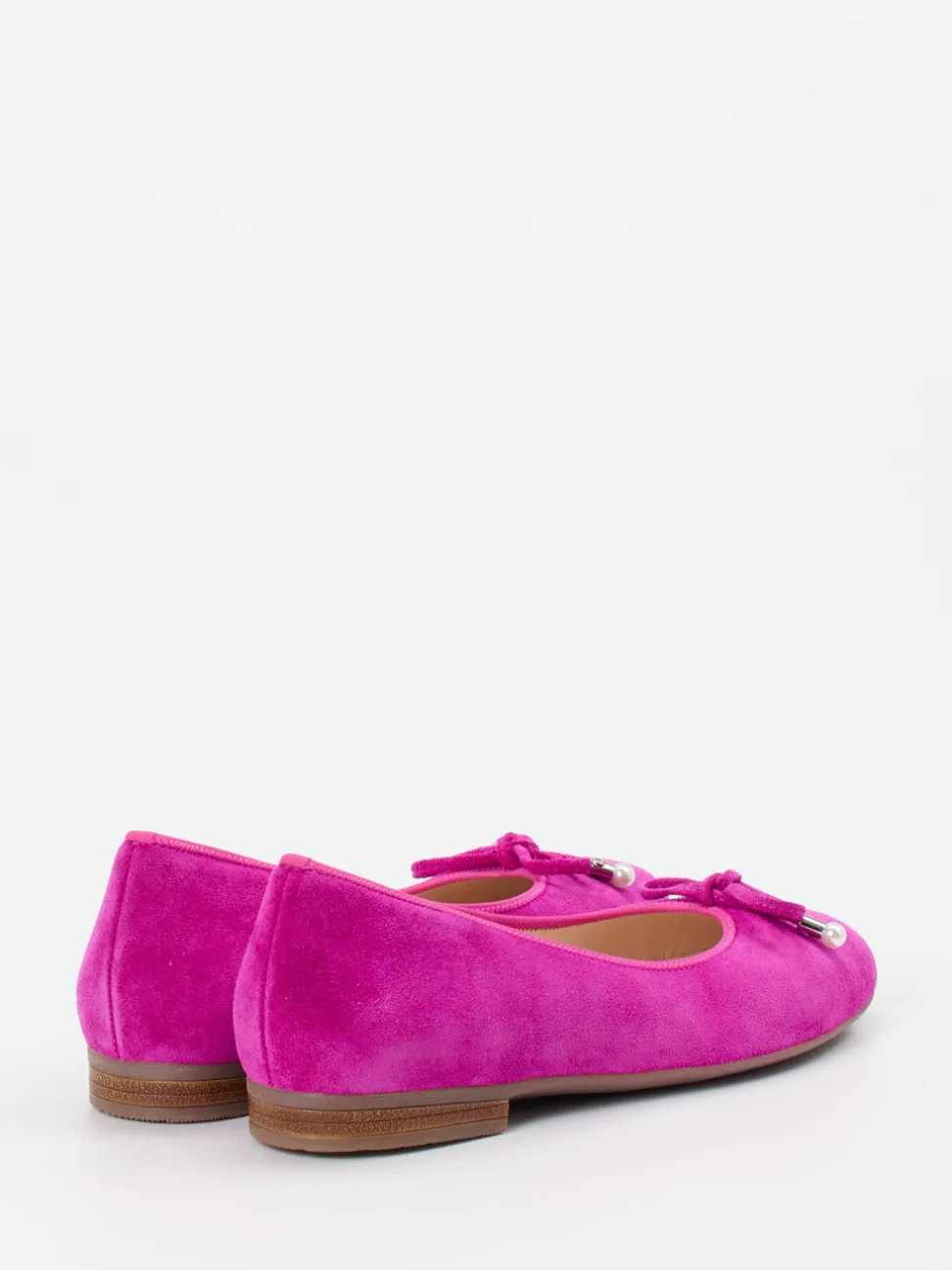 Ara – Ballerinas aus Veloursleder in Pink