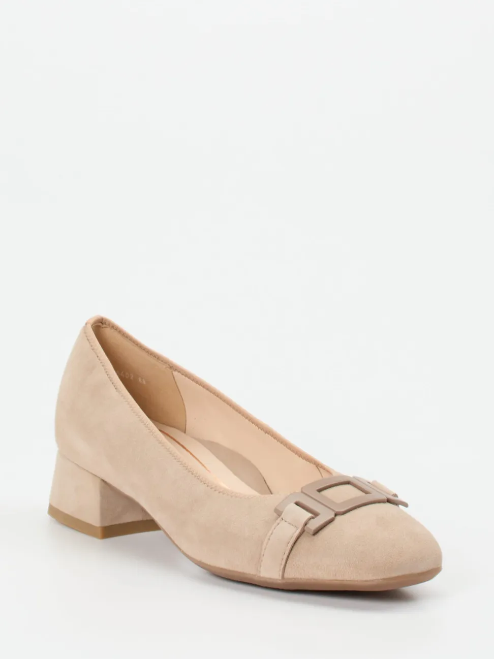 Ara – Blockabsatz-Pumps aus Veloursleder beige