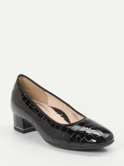Ara – Blockabsatz-Pumps aus Lackleder Schwarz