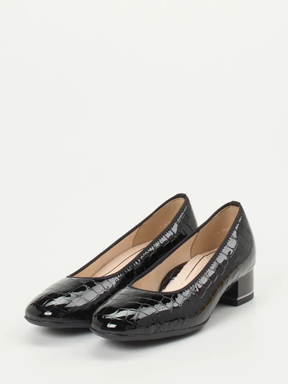 Ara – Blockabsatz-Pumps aus Lackleder Schwarz