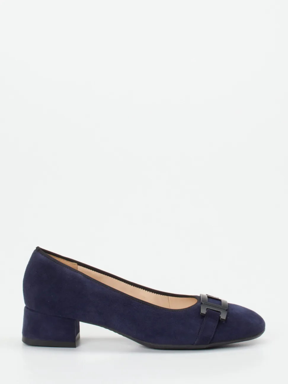 Ara – Blockabsatz-Pumps aus Veloursleder Dunkelblau