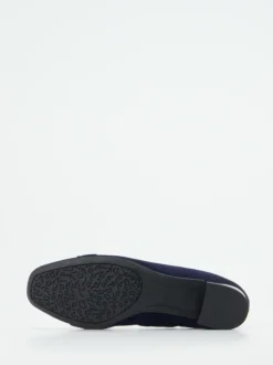 Ara – Blockabsatz-Pumps aus Veloursleder Dunkelblau
