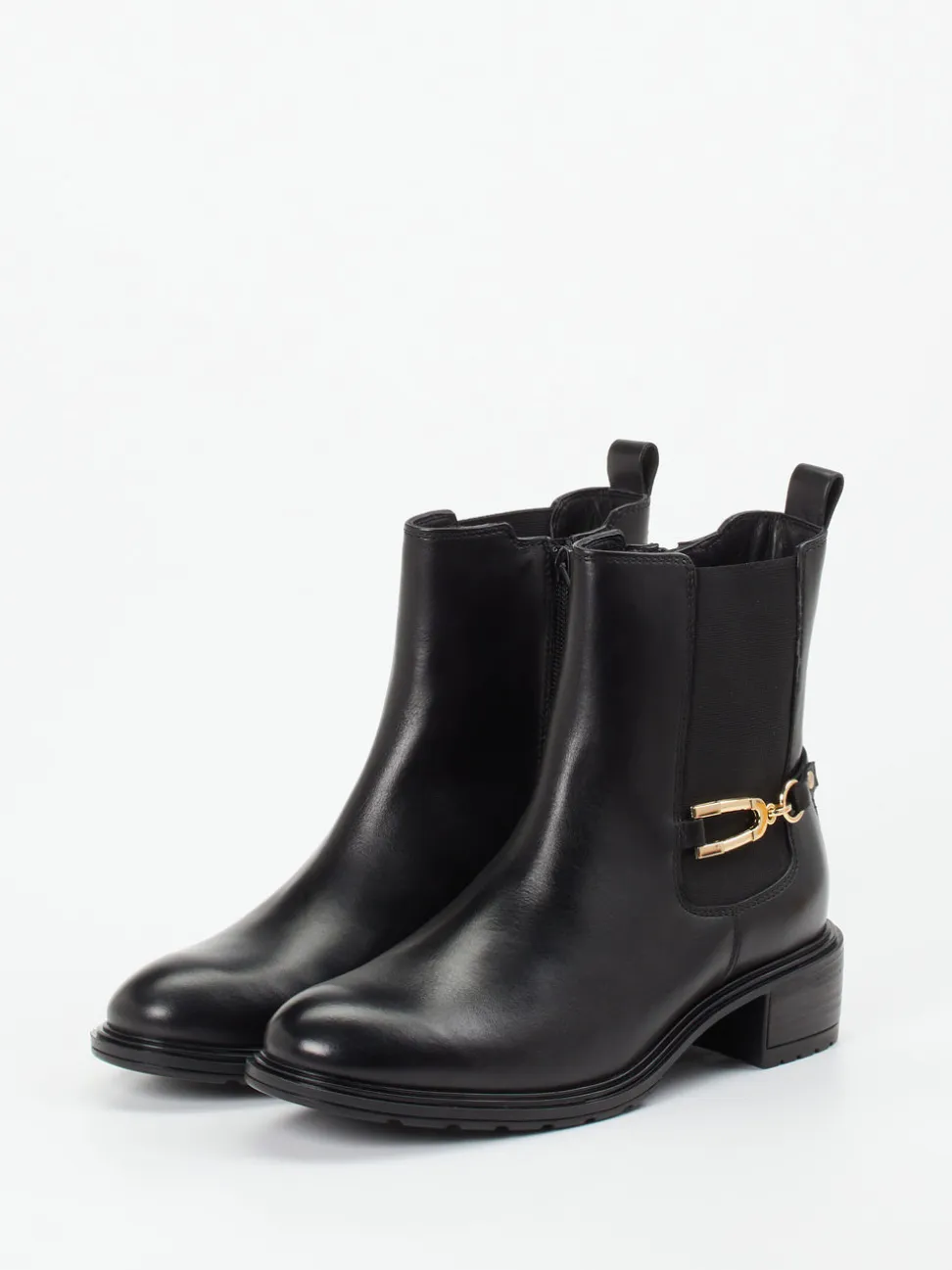 Ara – Chelsea-Stiefelette aus Kalbleder Schwarz