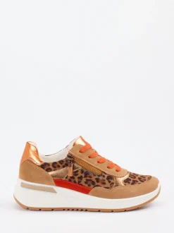 Ara – Chunky Sneaker aus geprägtem Leder braun