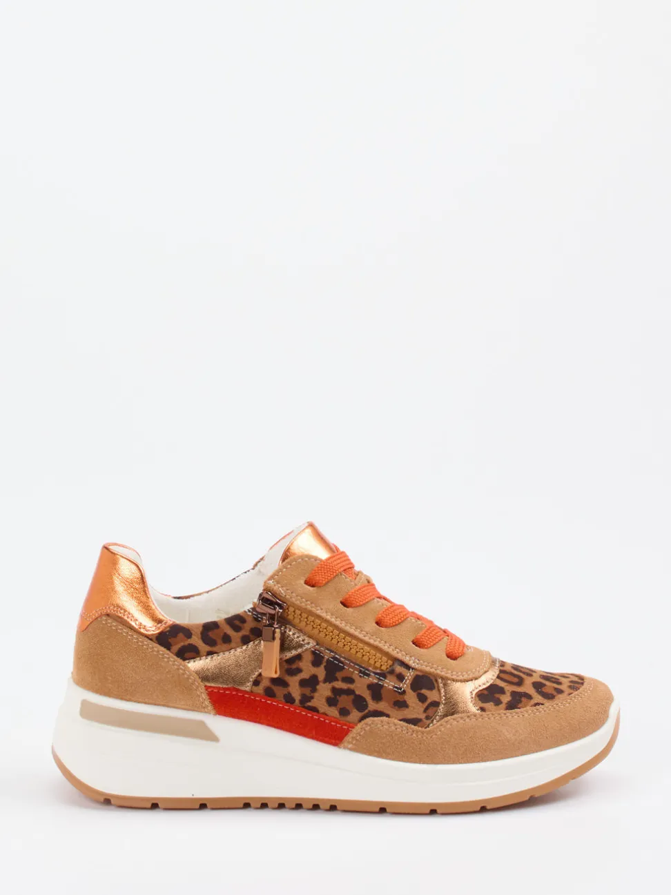 Ara – Chunky Sneaker aus geprägtem Leder braun