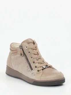 Ara – High-Top Sneaker aus geprägtem Leder beige