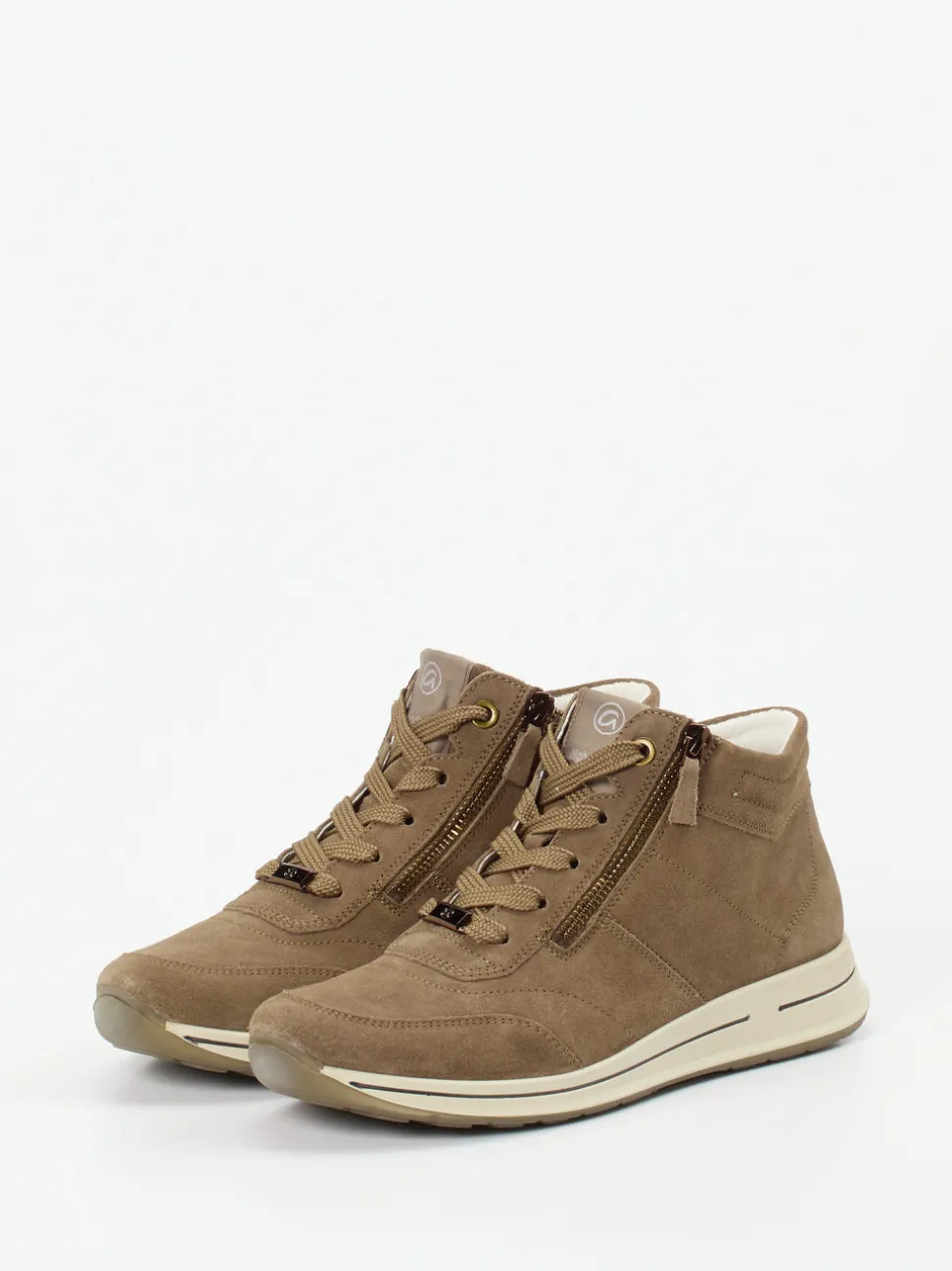 Ara – High-Top Sneaker aus Veloursleder braun