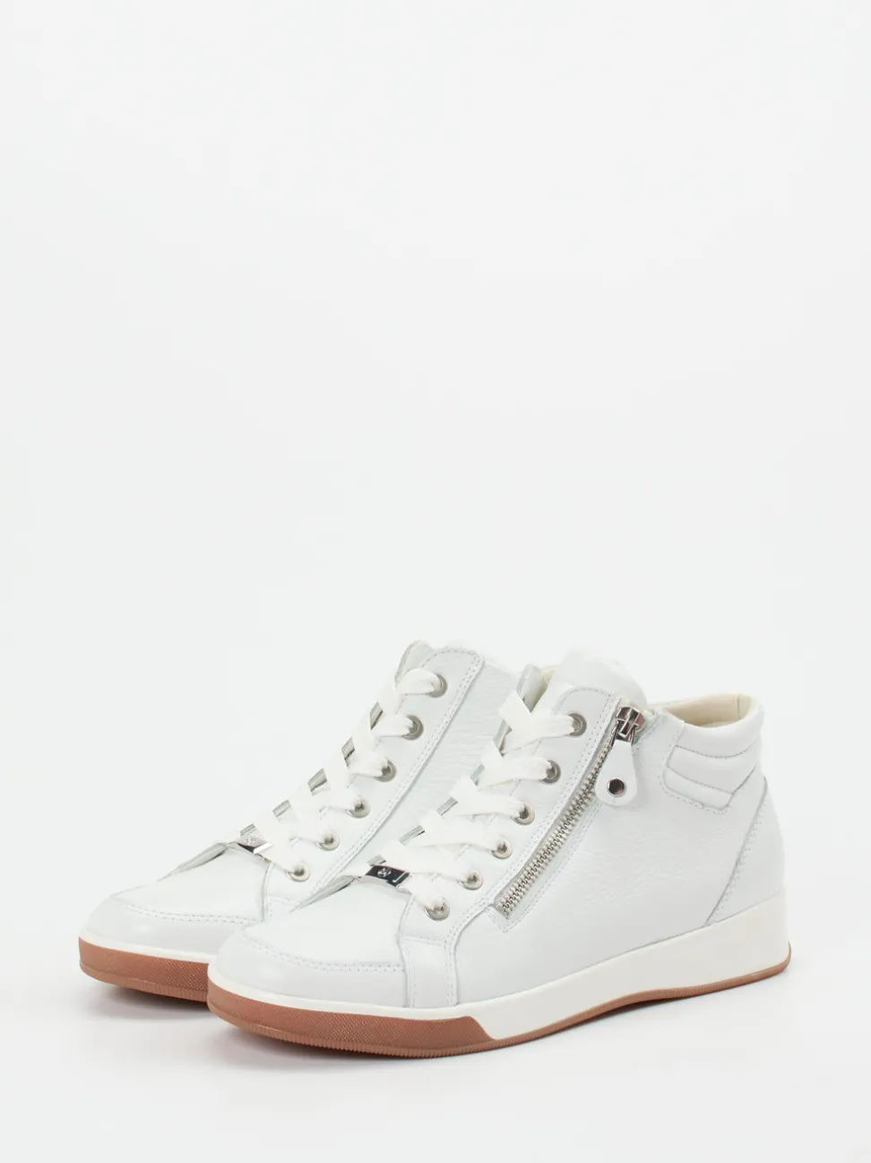 Ara – High-Top-Sneaker aus Kalbleder Offwhite