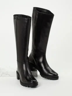 Ara – Kniehohe Stiefel aus Kalbleder Schwarz