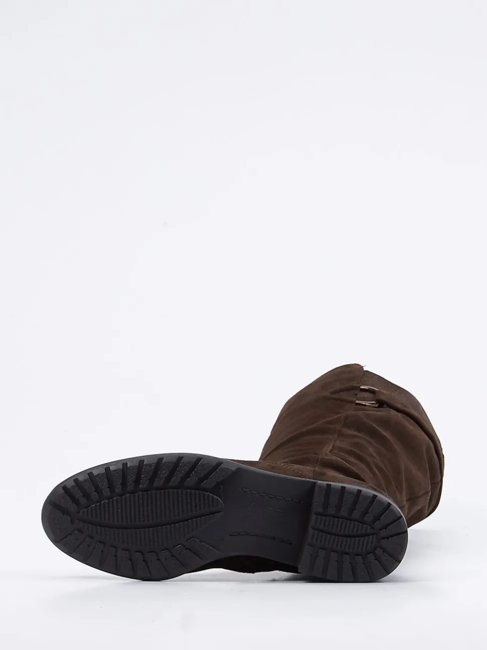 Ara – Kniehohe Stiefel aus Veloursleder Dunkelbraun