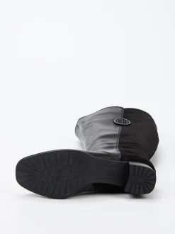 Ara – Kniestiefel aus Kalbleder und Veloursleder Schwarz