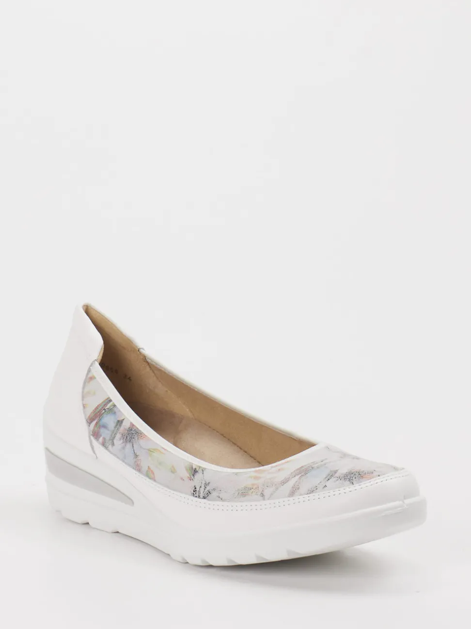 Ara – Komfort-Ballerinas aus Leder Weiß floral