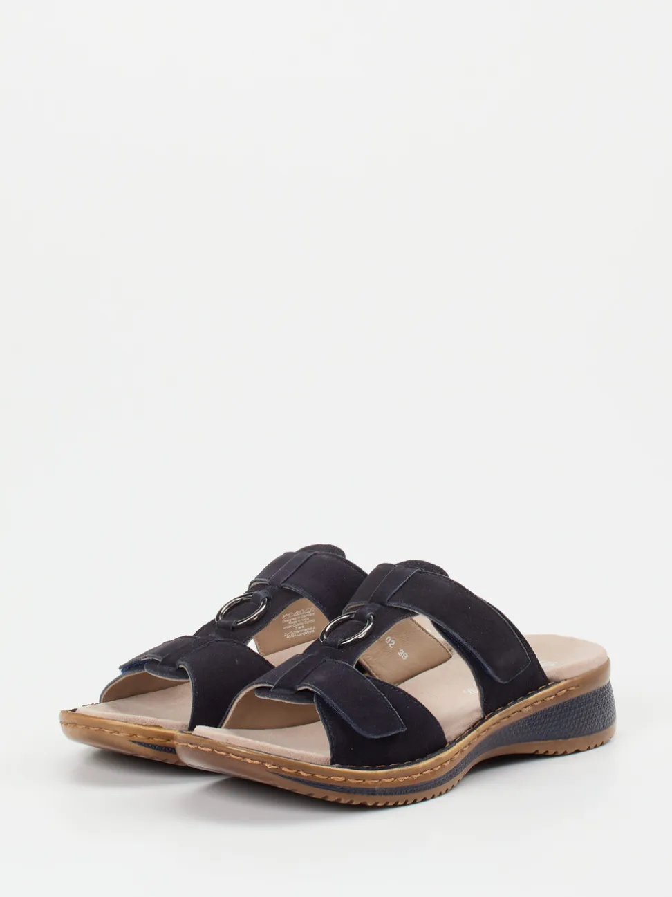Ara – Komfort-Pantolette aus Veloursleder Dunkelblau