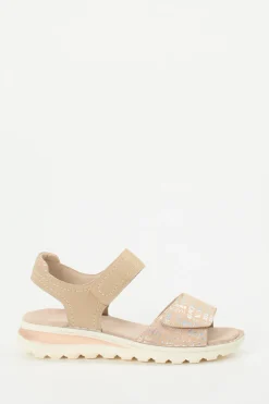 Ara – Komfortsandale aus geprägtem Leder beige