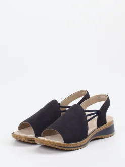 Ara – Komfortsandale aus Veloursleder Blau