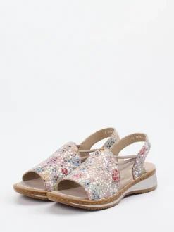 Ara – Komfortsandalen aus geprägtem Leder multicolor
