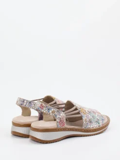 Ara – Komfortsandalen aus geprägtem Leder multicolor