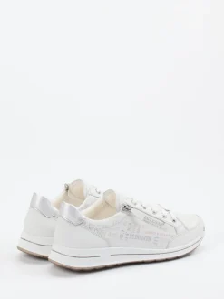 Ara – Komfort-Sneaker aus geprägtem Leder Offwhite