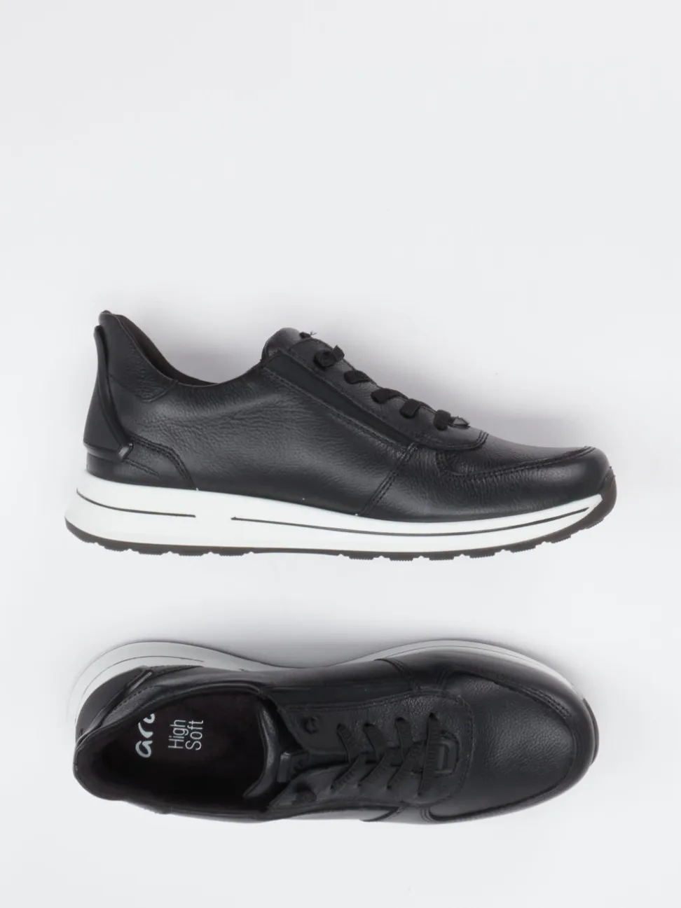 Ara – Komfort-Sneaker aus Kalbleder schwarz