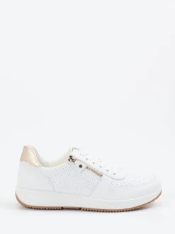 Ara – Komfort-Sneaker aus Kalbleder Weiß