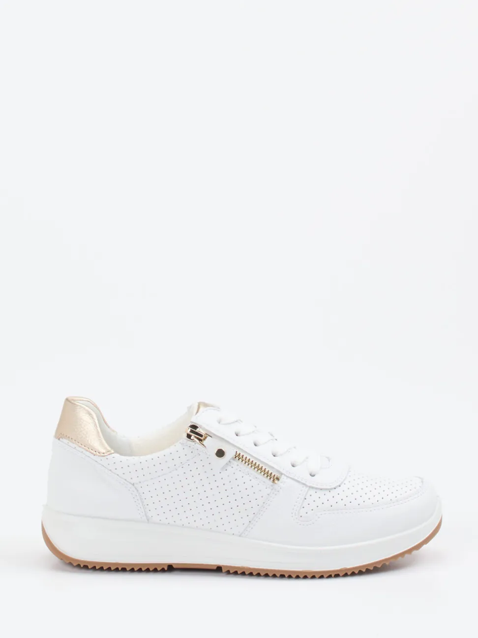 Ara – Komfort-Sneaker aus Kalbleder Weiß