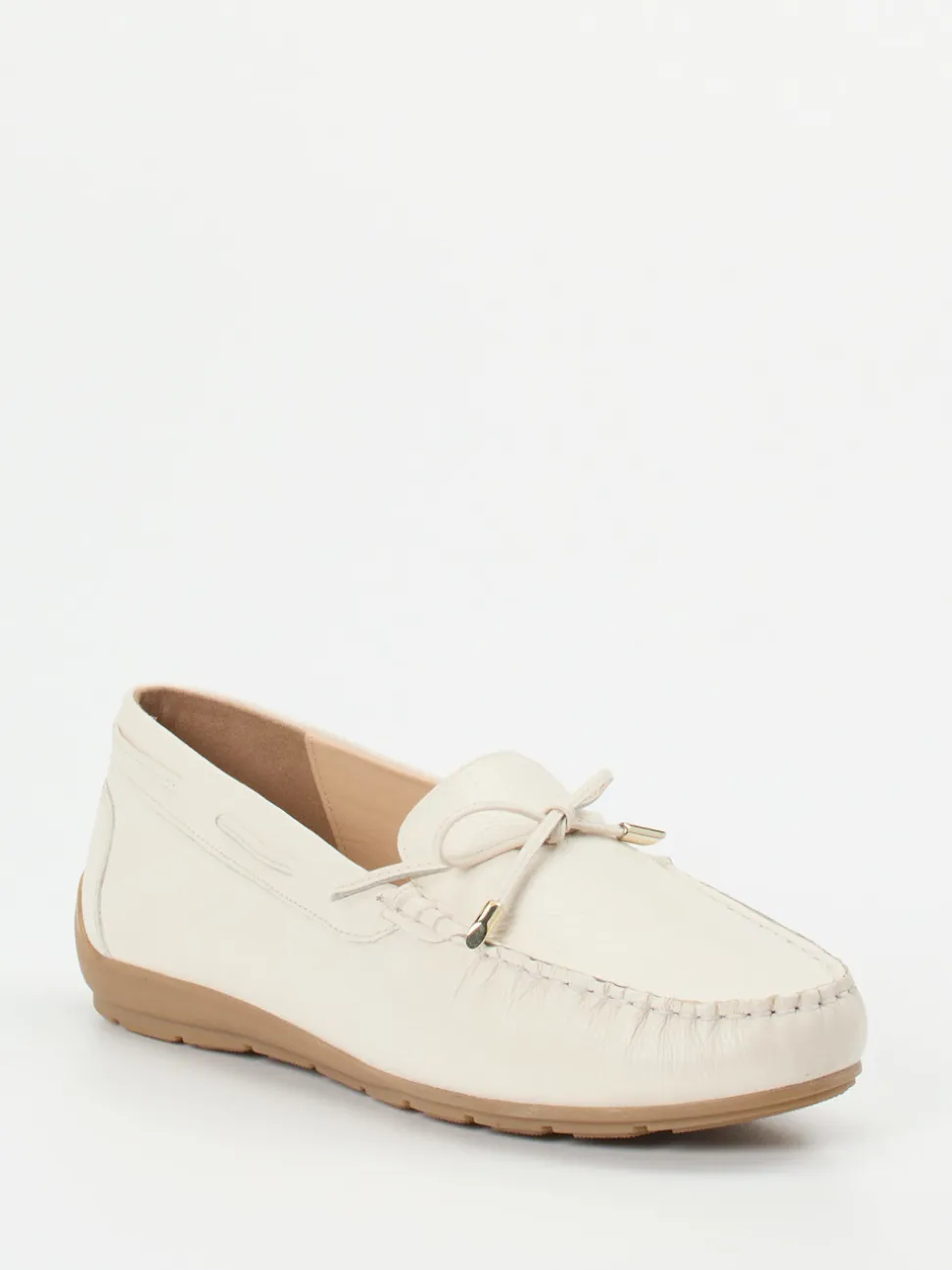 Ara – Loafer aus Hirschleder cremeweiß