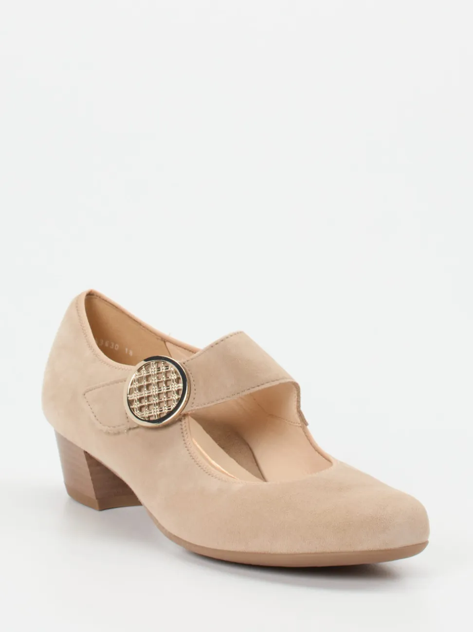 Ara – Mary Jane Pumps aus Veloursleder beige