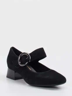 Ara – Mary Jane Pumps aus Veloursleder schwarz