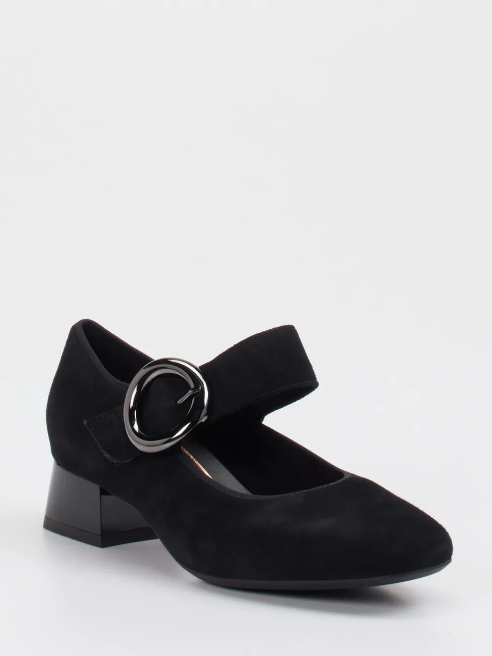 Ara – Mary Jane Pumps aus Veloursleder schwarz