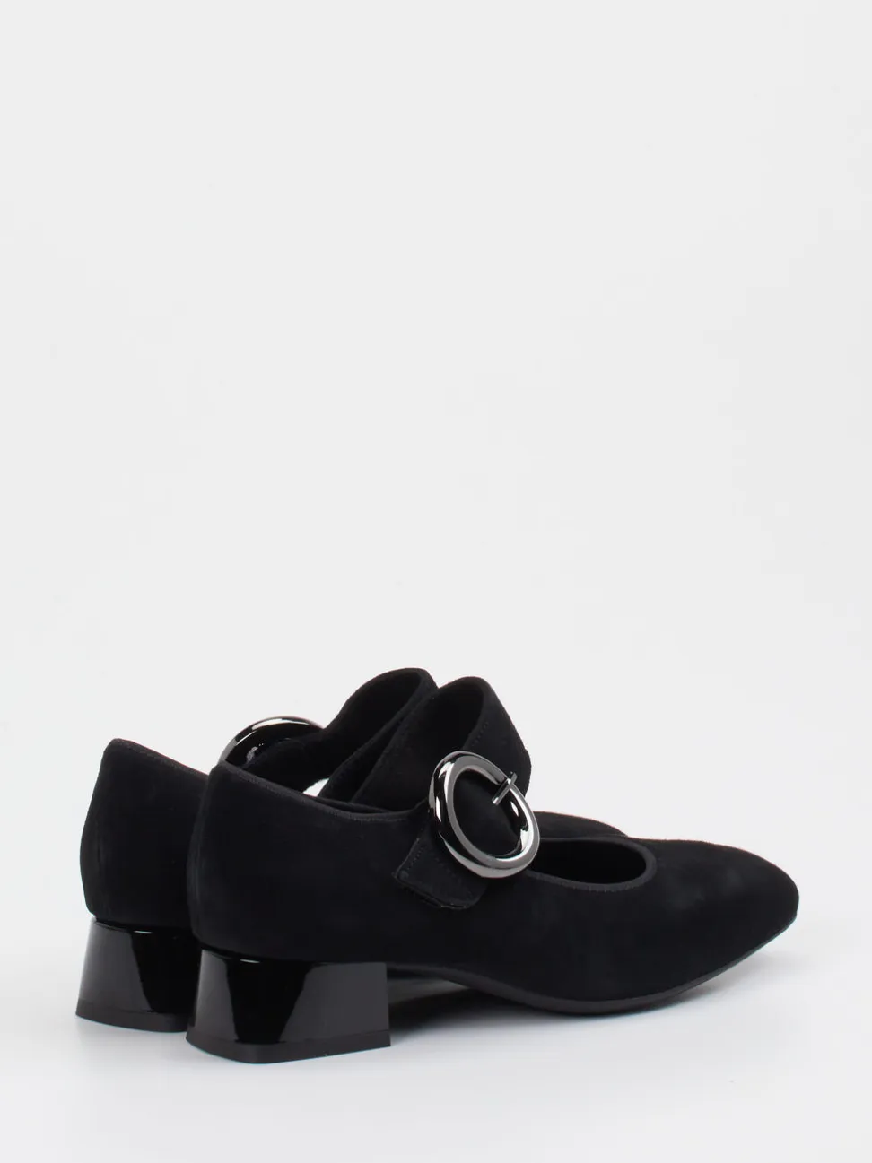 Ara – Mary Jane Pumps aus Veloursleder schwarz