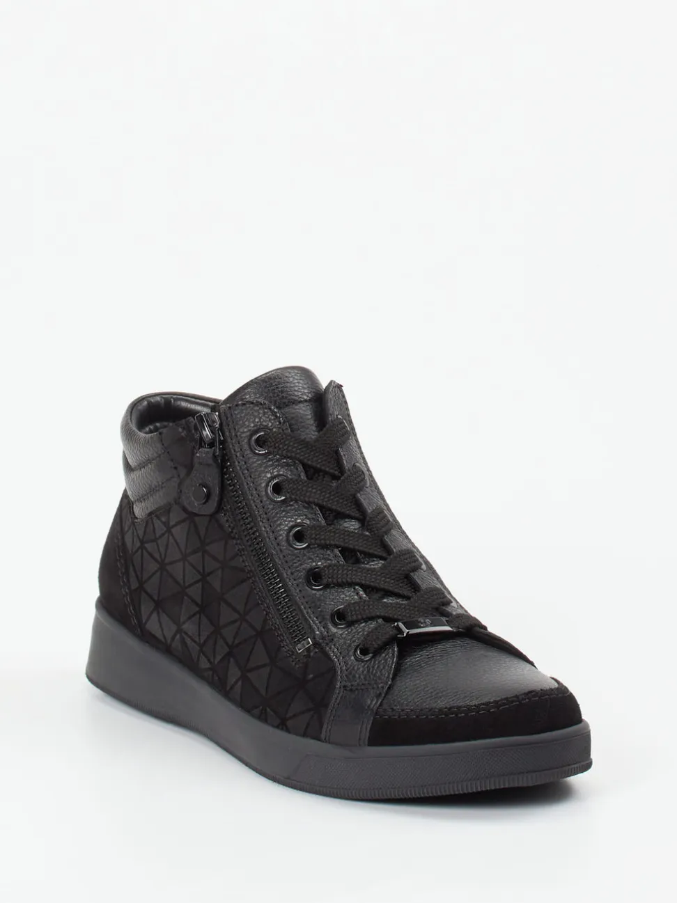 Ara – Mid-Top Sneaker aus Leder Schwarz