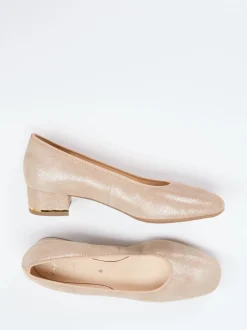 Ara – Pumps aus Metallicleder in Beigegold