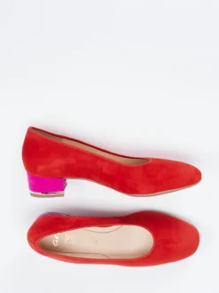 Ara – Pumps aus Veloursleder in Signalrot