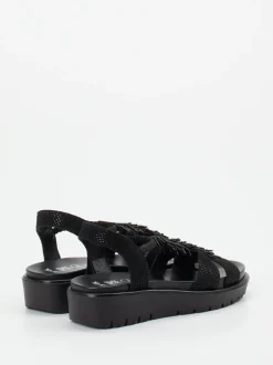 Ara – Sandalette aus geprägtem Leder Schwarz
