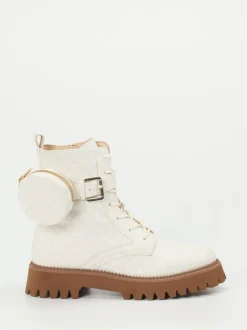 Ara – Schnürboots aus geprägtem Leder in Beige