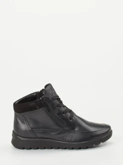 Ara – Schnürboots aus Kalbleder schwarz