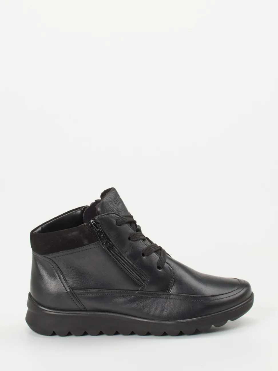 Ara – Schnürboots aus Kalbleder schwarz