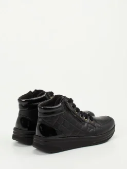 Ara – Schnürboots aus Kalbleder in Schwarz