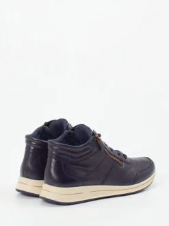 Ara – Schnürstiefelette aus Kalbleder dunkelblau