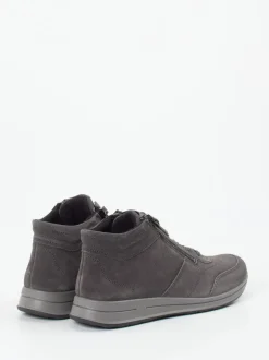 Ara – Schnürstiefelette aus Veloursleder grau